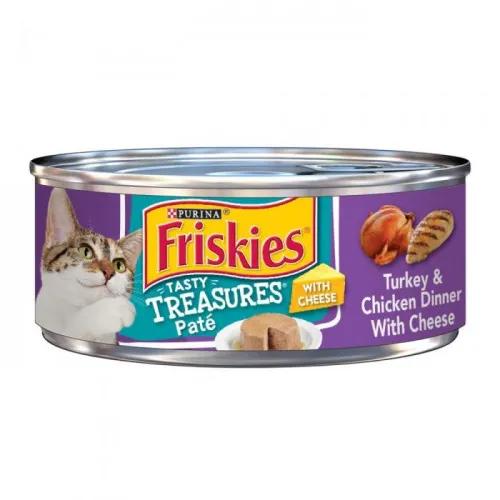 Purina Friskies Tasty Treasures Pate Turkey & Chicken With Cheese 155G