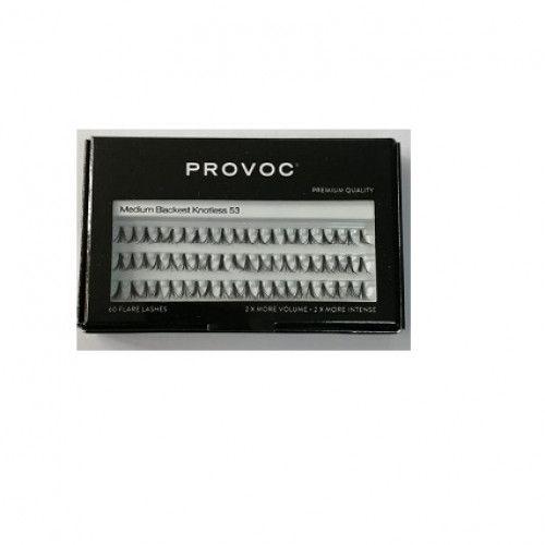 PROVOC Flare Lashes Medium Blackest Knotless 53