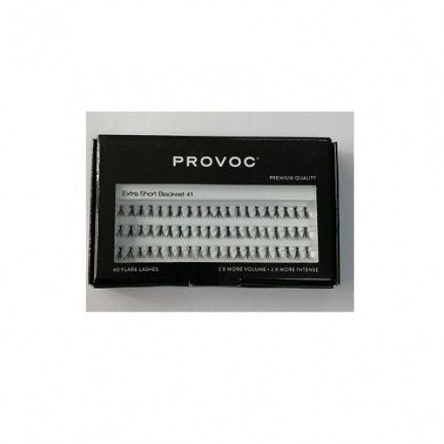 PROVOC Flare Lashes Extra Short Blackest 41