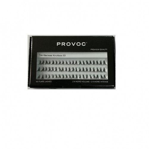 PROVOC Flare Lashes Trio Blackest Knotless 50