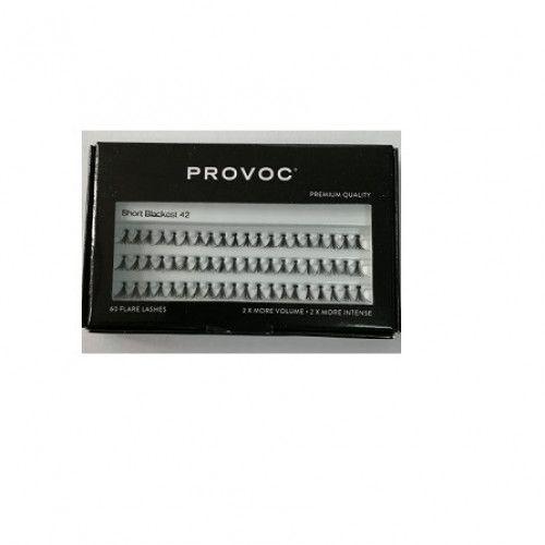 PROVOC Flare Lashes Short Blackest 42