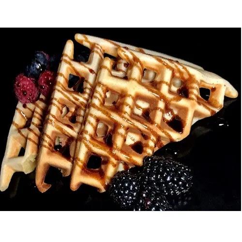 Whole Wheat Waffles topped with Organic Honey