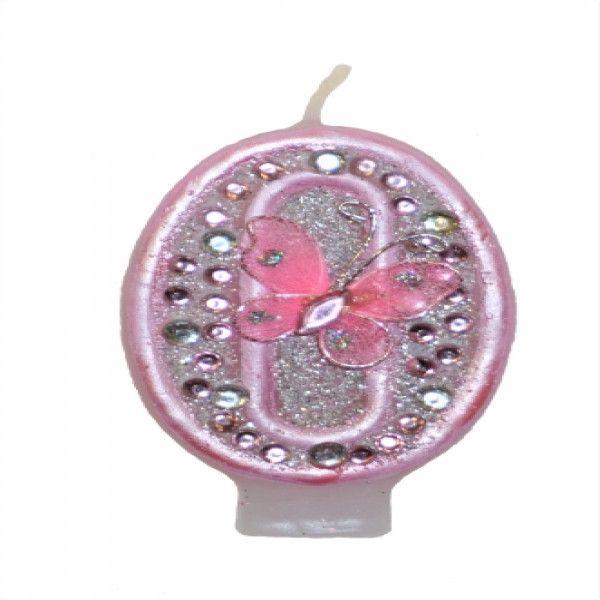 Cake Candle Small Pink/ 786 - 0