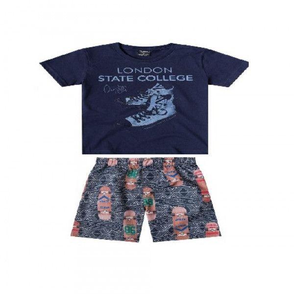 Statement Shirt With Colorful Short Set Clothes For Boys