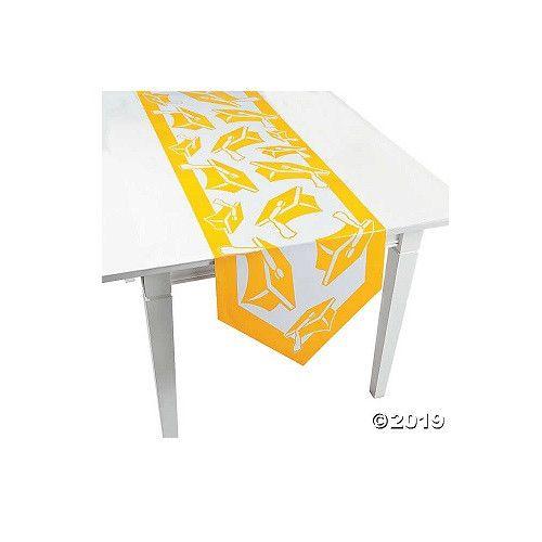 Yellow Congrats Grad Table Runner