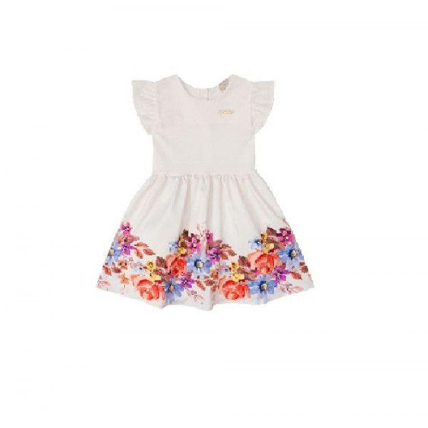 Floral Princess White Dress For Girls