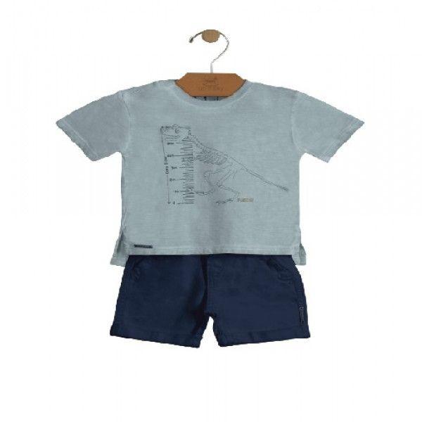 T-Shirt With Navy Blue Short For Baby Boy