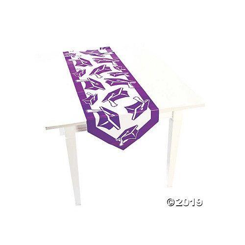 Purple Congrats Grad Table Runner