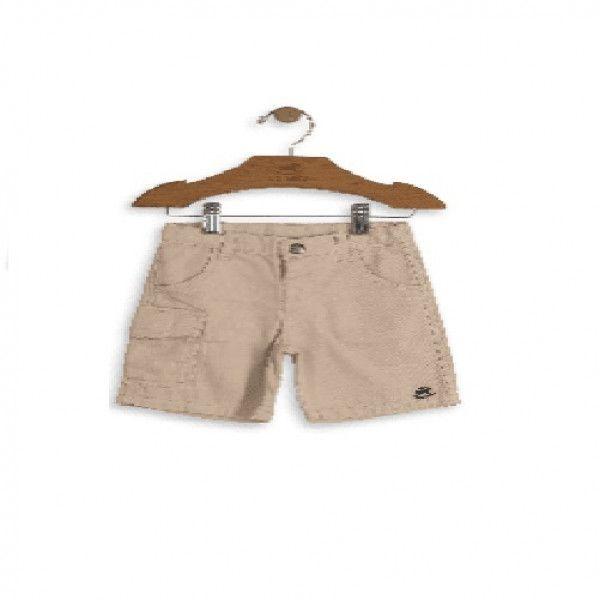 Denim Khaki Cargo Short For Boys