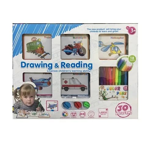 Drawing & Reading Improve Children'S Learning Ability 12 Colors 3+ Ages