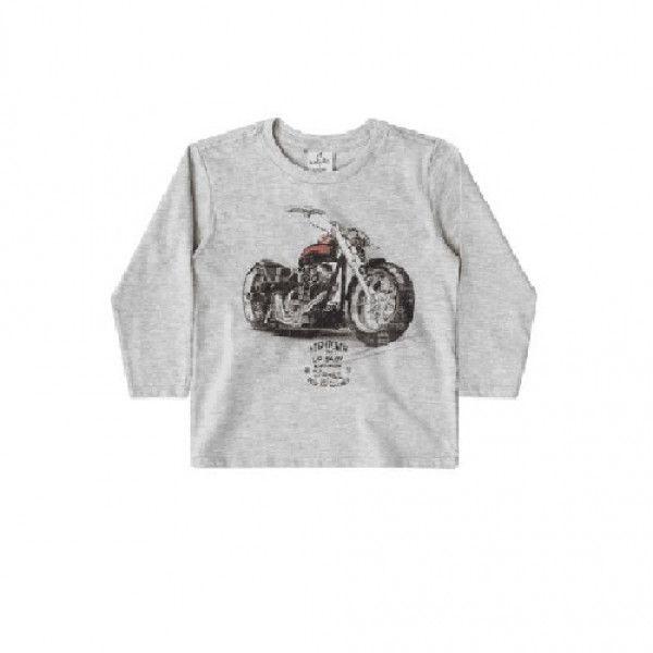 Gray Long Sleeve With Motorcycle Design