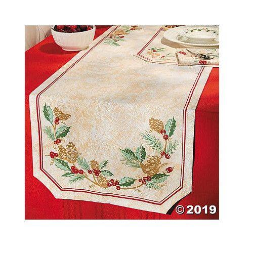 Holiday Print Table Runner