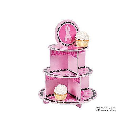 Pink Awareness Ribbon Cupcake Holder