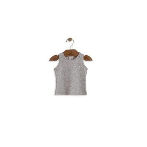 Simple Gray Sleeveless For Baby Girl (P To G)