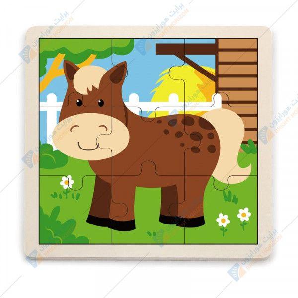 9 pcs Wooden Puzzle -Horse