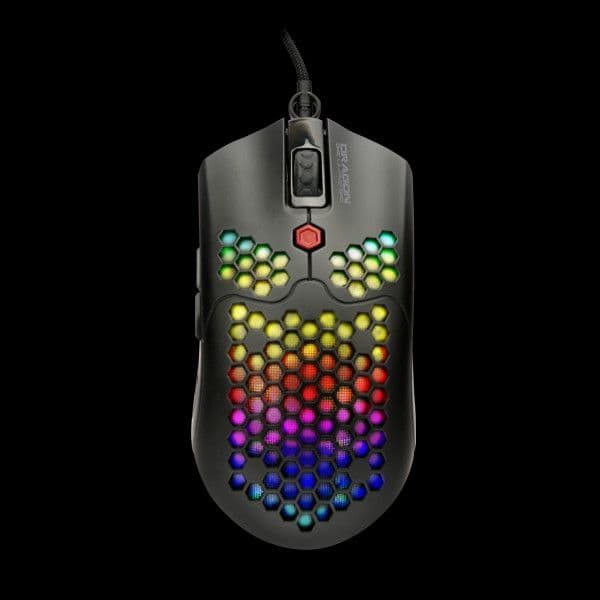 G25-BK Honeycomb RGB Gaming Mouse with Macro function