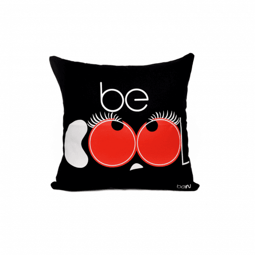 Cushion Cover – Be Cool (Black & Red)