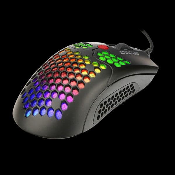 G25-BK Honeycomb RGB Gaming Mouse with Macro function