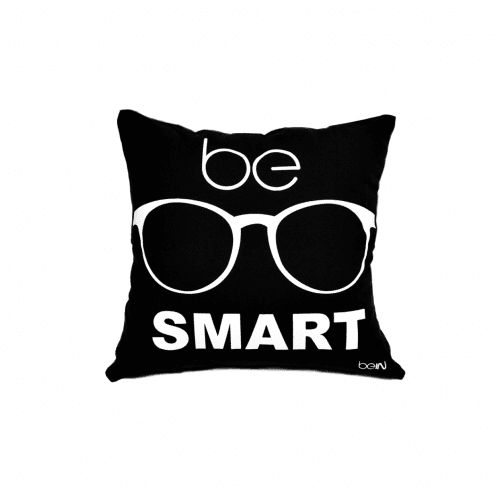 Cushion Cover – Be Smart (Black & White)