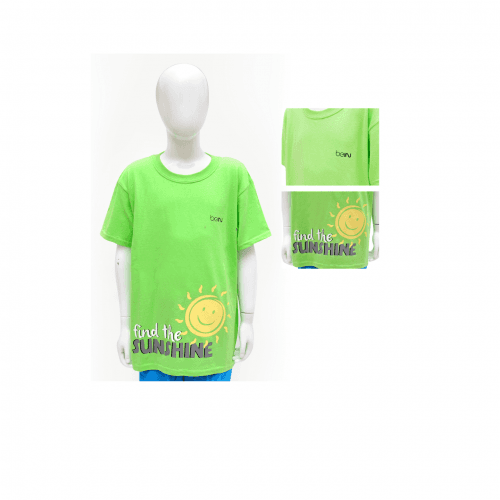 Kids T-Shirt – Find the Sunshine – Apple Green