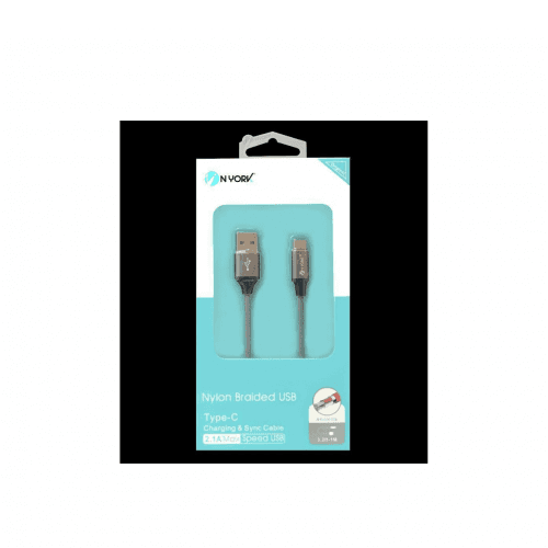 Nyork Nylon usb to type-c cable 1m