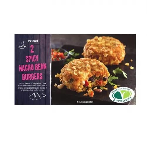 ICELAND Nacho Spicy Bean Burgers 270g