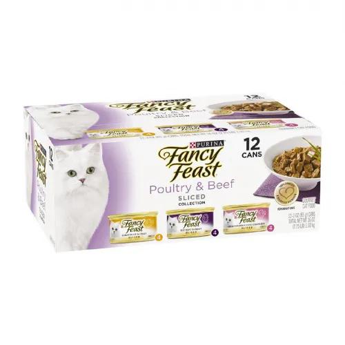 Purina Fancy Feast Poultry & Beef Sliced Variety Pack