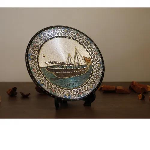 Small brass plate design dhow