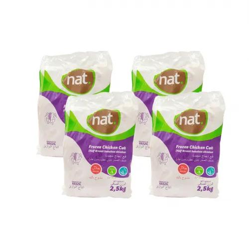 Nat Frozen Chicken Cuts Half Breast 2.5Kg X 4