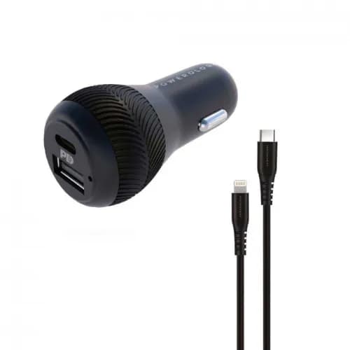 Powerology Dual Port Car Charger 30W - Black