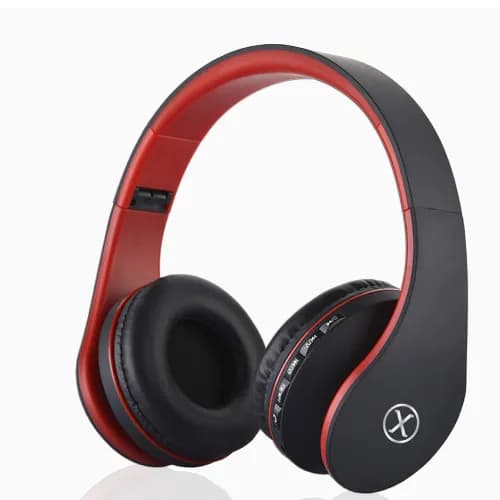 X Cell Bhs-500 Stereo Bluetooth Headset, Red (Bhs-500-Red)