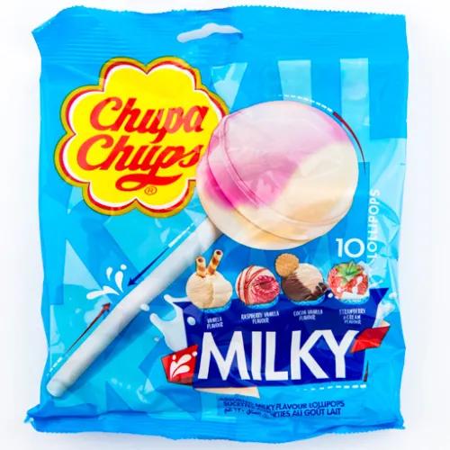 Chupa Chups Milky Lollipop 120Gm