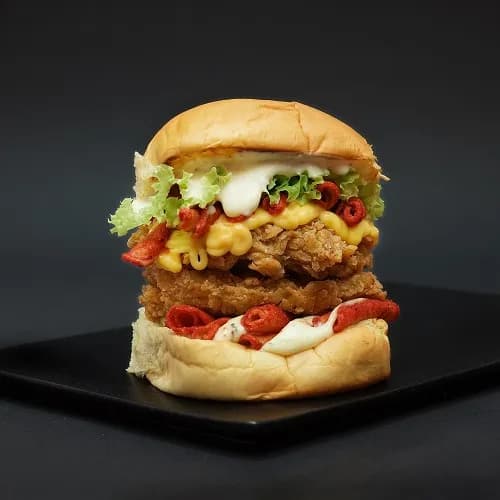 Hot And Sour Takis Chicken Burger