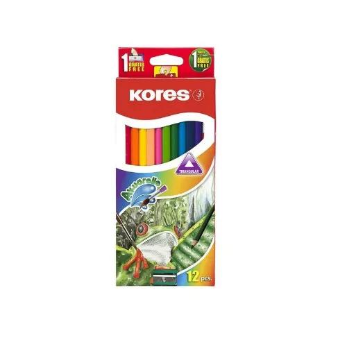 KORES Coloured Pencil Water Tri 12pcs