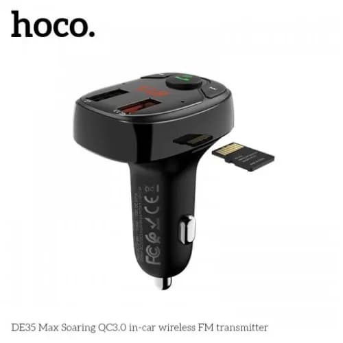 Hoco De35 Max Soaring Qc3,0 In-Car Wireless Fm Transmitter