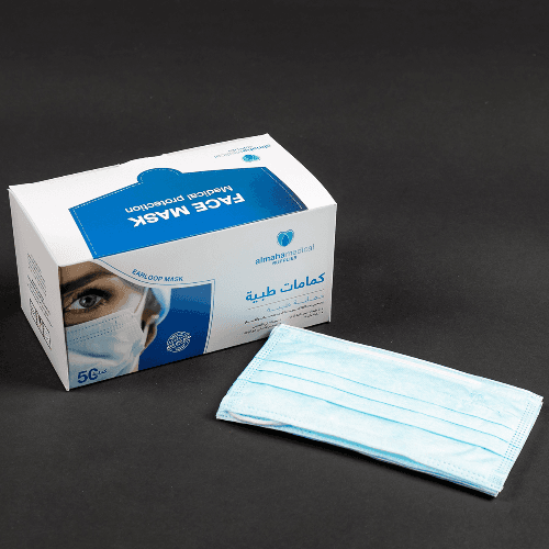 Blue Disposable Earloop Facemask 50's