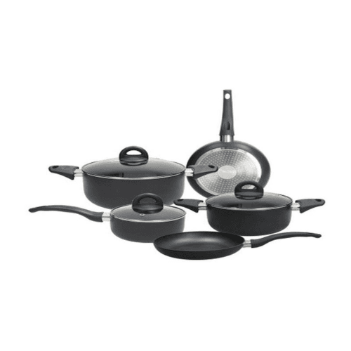 Tognana Set 8 Pieces Pots And Pans - Black