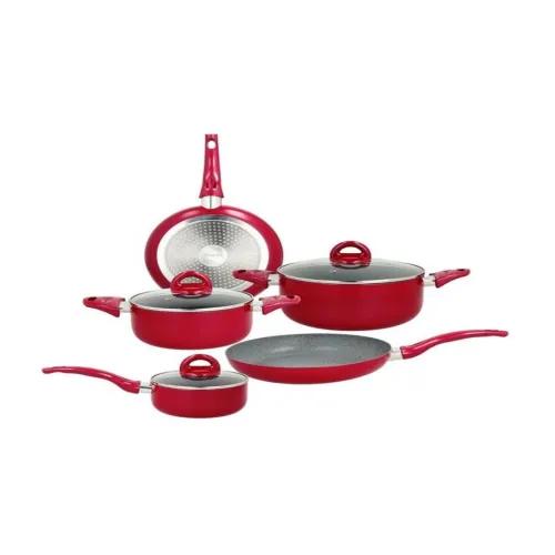 Tognana Set 8 Pieces Pots And Pans - Red