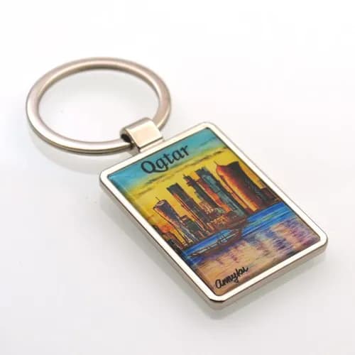 Keychain design skyline