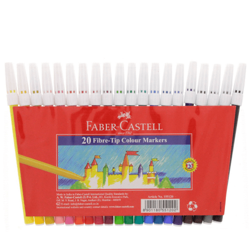 Faber-castell Fibre Tip Color Pens 20 Pieces - 155120