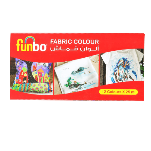 Funbo Fabric Colour 12col 25ml - 2707