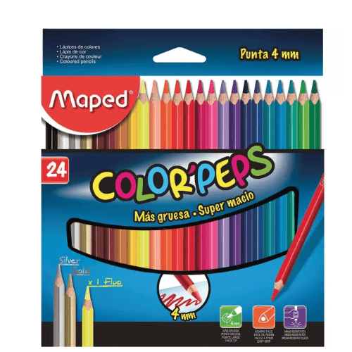 Maped Colorpeps Classic, 24 Colours, Triangular - 183224