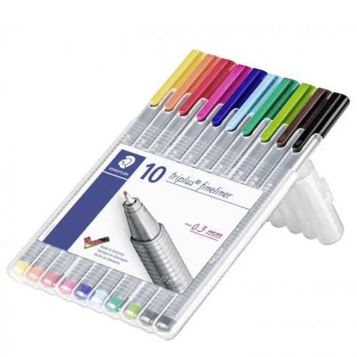 Staedtler Fineliners Triplus 10 Colours - Nr334sb10