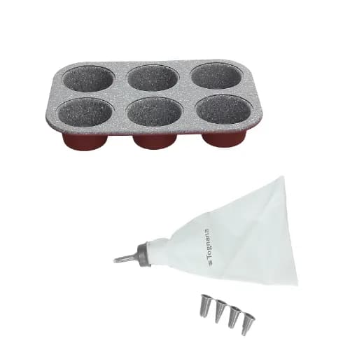 Tognana Set Muffin 6 Cups + Bag + Nozzles