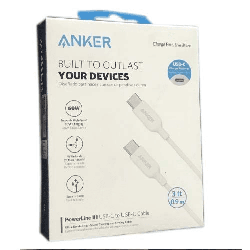 Anker Powerline 3 Usb-C To Usb-C Cable 0.9M