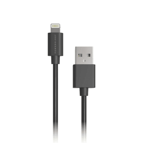 Powerology Basic Lightning Cable - 1,2M - Black P12Blbk