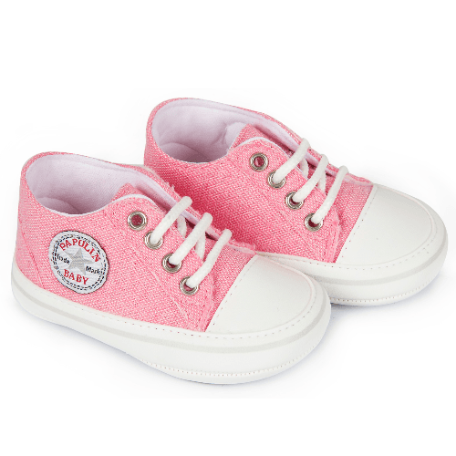 Baby Boy Shoes (White & Pink)