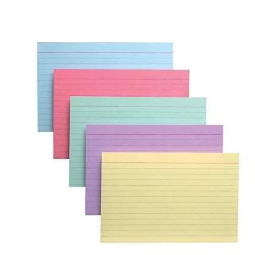 Panda index cards size 4-6 100 sheets Coloured Assorted Ruled - 1965