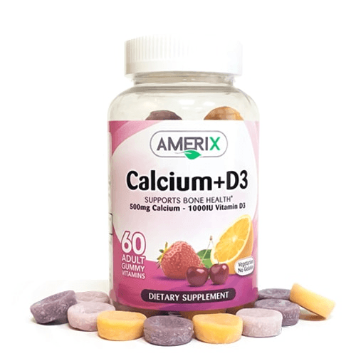 Amerix Calcium+D3 500Mg Calcium-1000Iu Vitamin D3 60 Adult Gummies No.2486