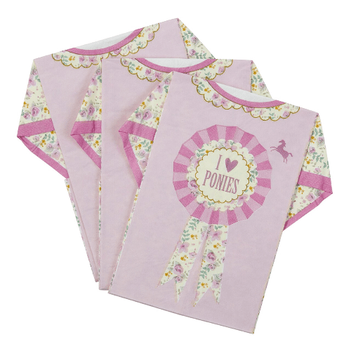 Pony Party Paper T-Shirt Napkins